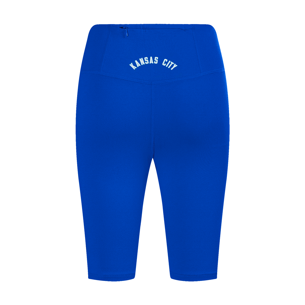 PANTALÓN CORTO CICLISTA CLÁSICO DE ALGODÓN PARA MUJER MLB KANSAS CITY ROYALS (AZUL REAL)