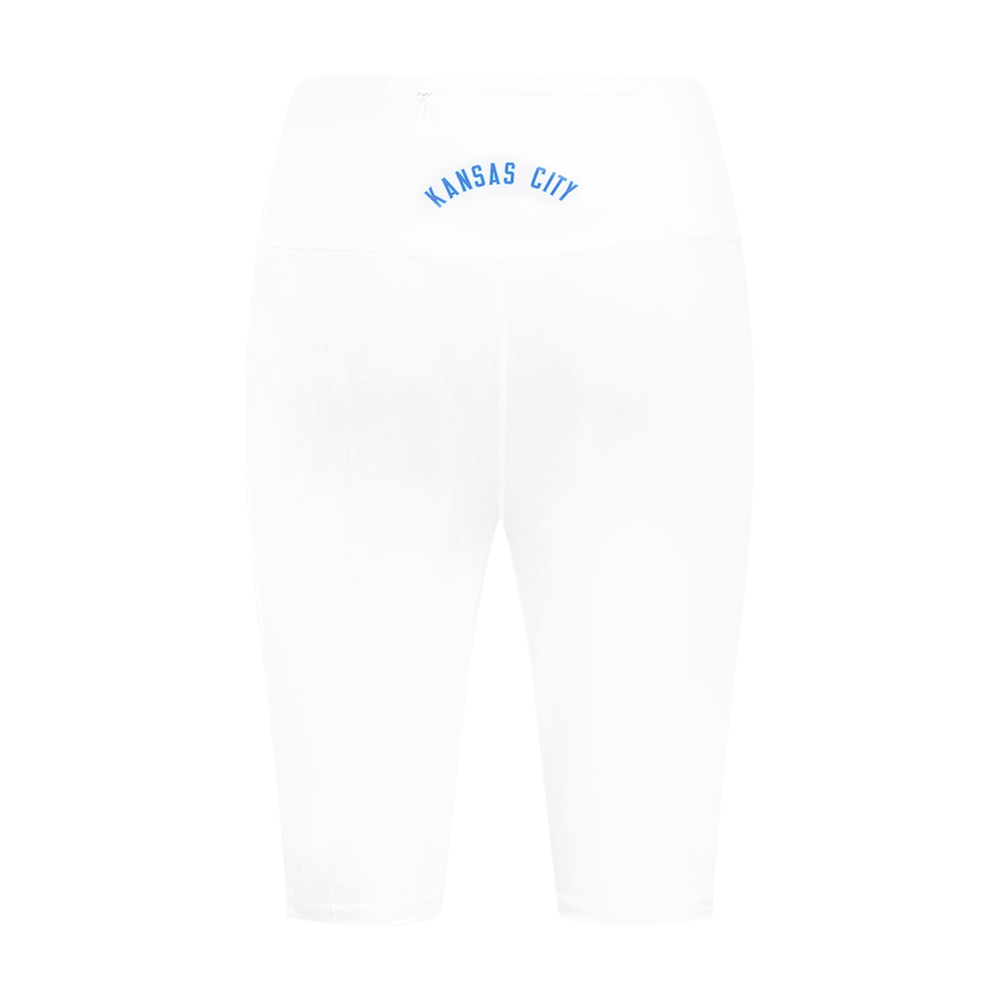 MLB KANSAS CITY ROYALS CLASSIC WOMEN'S COTTON BIKE SHORT (WHITE)