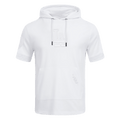 MLB LOS ANGELES DODGERS SUDADERA CON CAPUCHA DE MANGA CORTA PARA HOMBRE WHITE OUT (BLANCO)