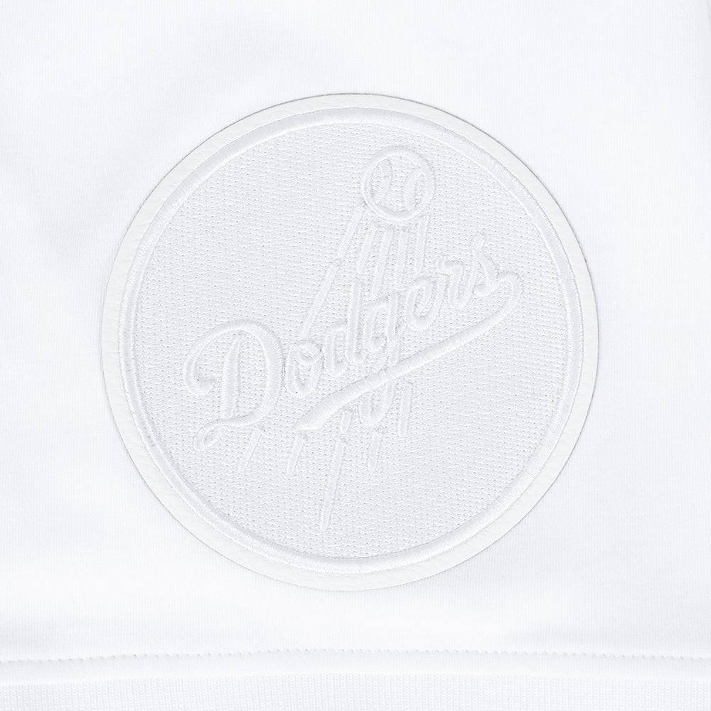 MLB LOS ANGELES DODGERS SUDADERA CON CAPUCHA DE MANGA CORTA PARA HOMBRE WHITE OUT (BLANCO)