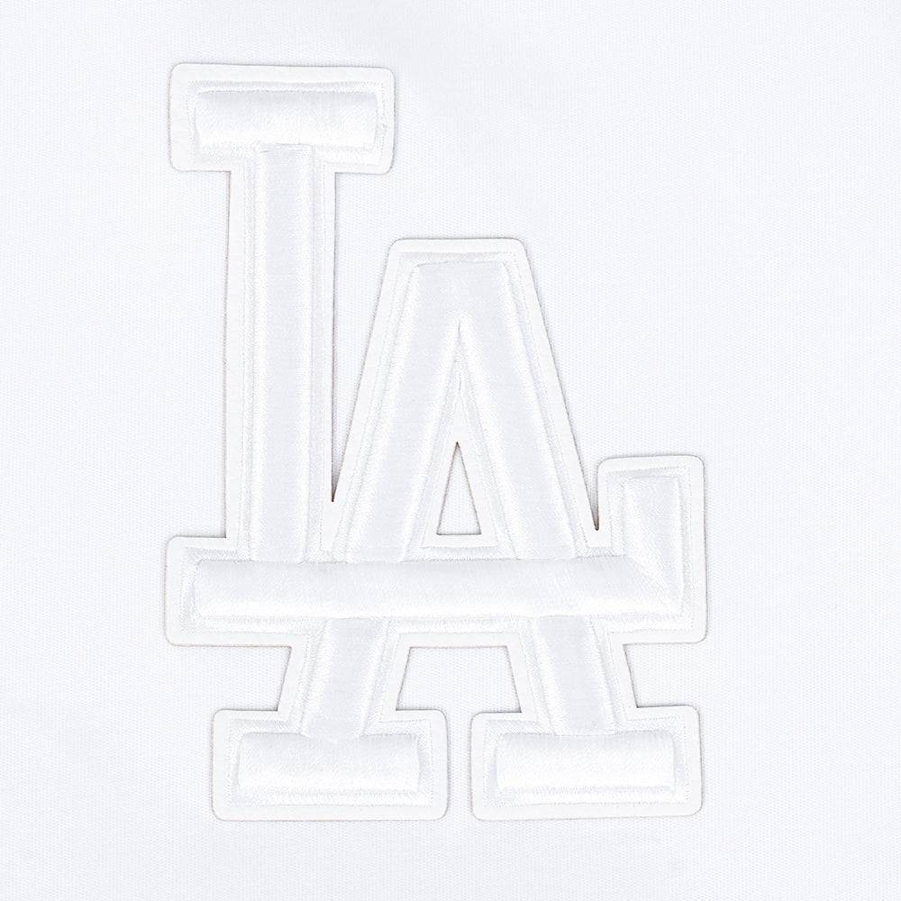 MLB LOS ANGELES DODGERS SUDADERA CON CAPUCHA DE MANGA CORTA PARA HOMBRE WHITE OUT (BLANCO)