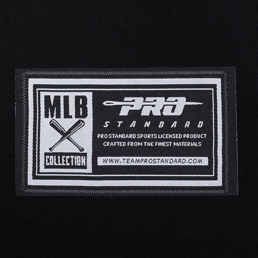 MLB LOS ANGELES DODGERS REBEL ATHLETICS STACKED LOGO MEN'S SJ TEE (BLACK)