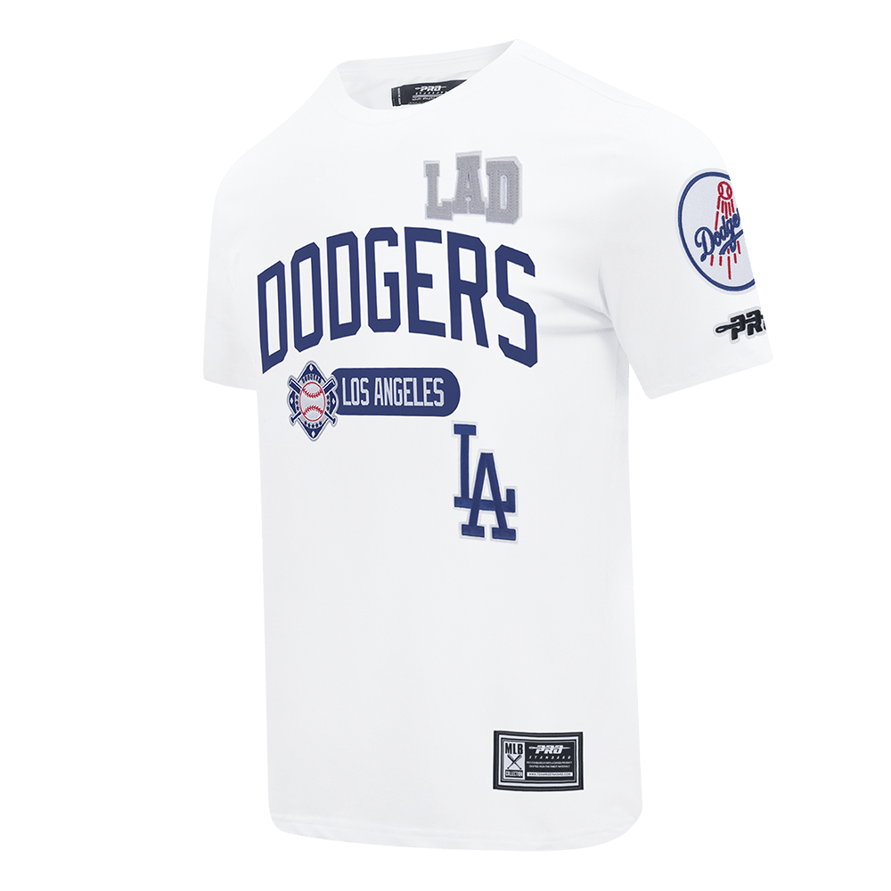 CAMISETA MLB LOS ANGELES DODGERS LETTERMAN PARA HOMBRE DE MANGA CORTA (BLANCA)
