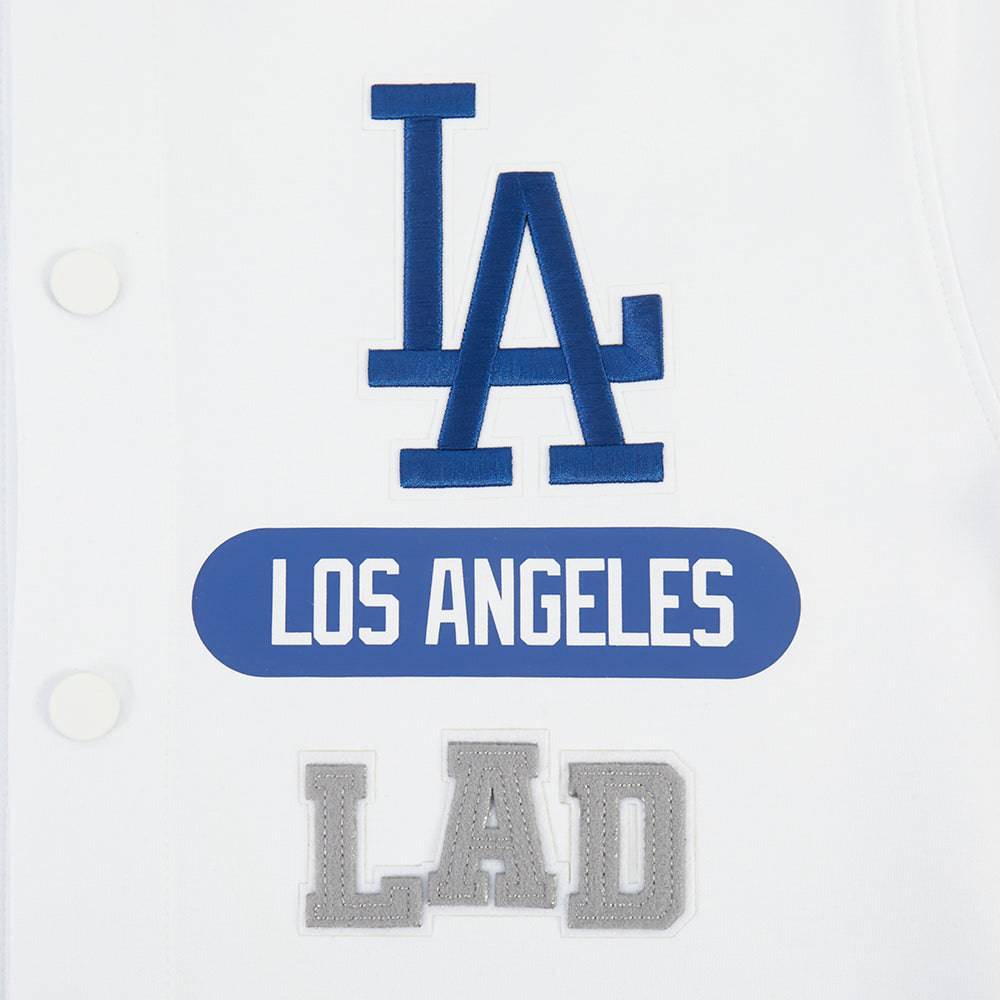MLB LOS ANGELES DODGERS LETTERMAN MEN'S BUTTON DOWN (WHITE/BLACK)