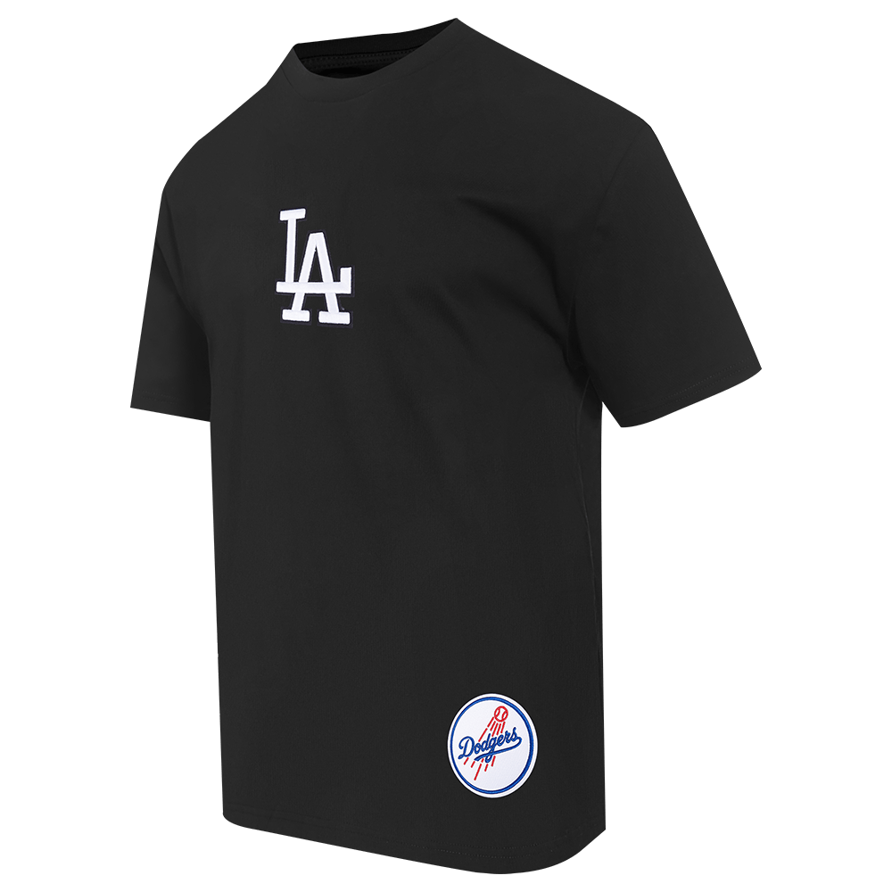 MLB LOS ANGELES DODGERS WINGSPAN MEN'S CJ DROP SHOULDER TEE (BLACK/DODGER BLUE)