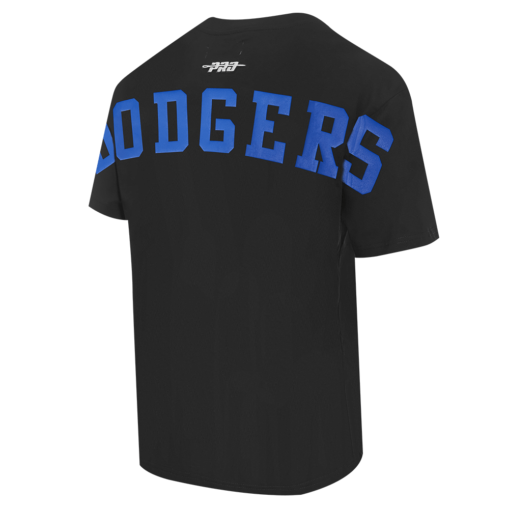 MLB LOS ANGELES DODGERS WINGSPAN MEN'S CJ DROP SHOULDER TEE (BLACK/DODGER BLUE)