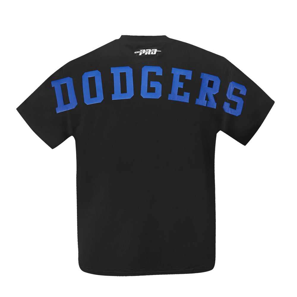 MLB LOS ANGELES DODGERS WINGSPAN MEN'S CJ DROP SHOULDER TEE (BLACK/DODGER BLUE)