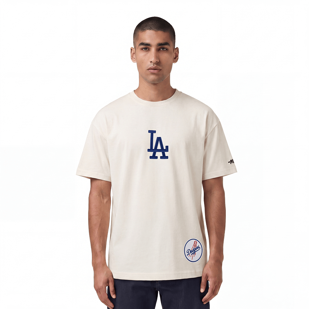 MLB LOS ANGELES DODGERS WINGSPAN MEN'S CJ DROP SHOULDER TEE (EGGSHELL)