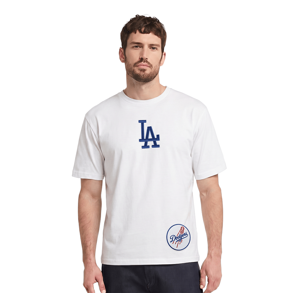 MLB LOS ANGELES DODGERS WINGSPAN MEN'S CJ DROP SHOULDER TEE (WHITE)