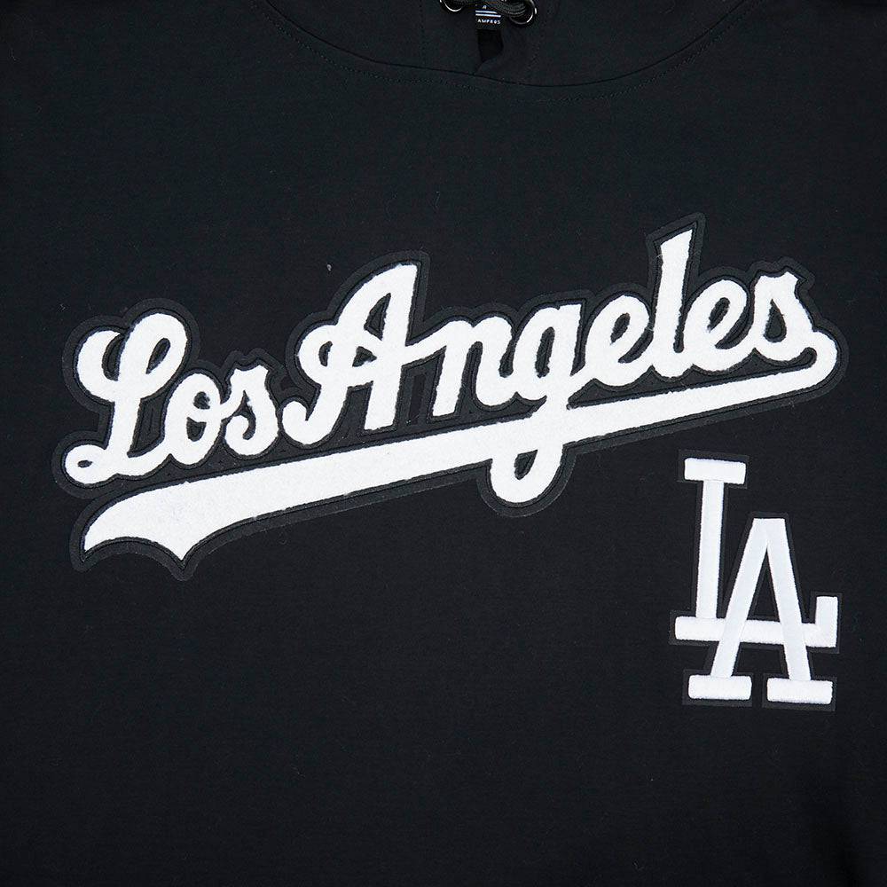MLB LOS ANGELES DODGERS CLASSIC CHENILLE MEN'S SS PO HOODIE (BLACK)