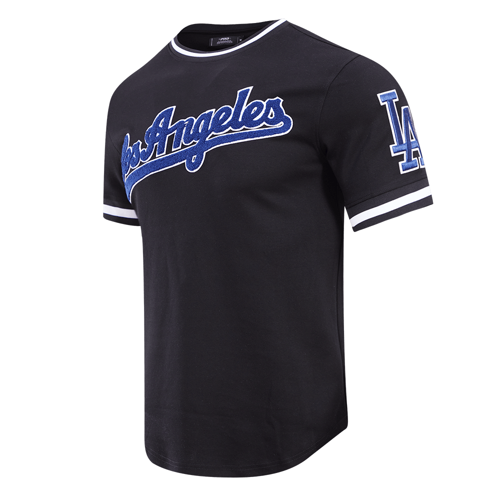 MLB LOS ANGELES DODGERS CLASSIC CHENILLE MEN'S S/S TEE (BLACK)
