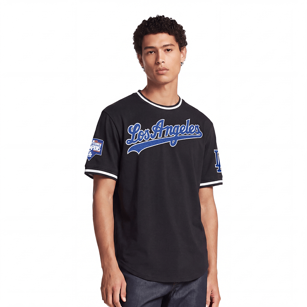 MLB LOS ANGELES DODGERS CLASSIC CHENILLE MEN'S S/S TEE (BLACK)