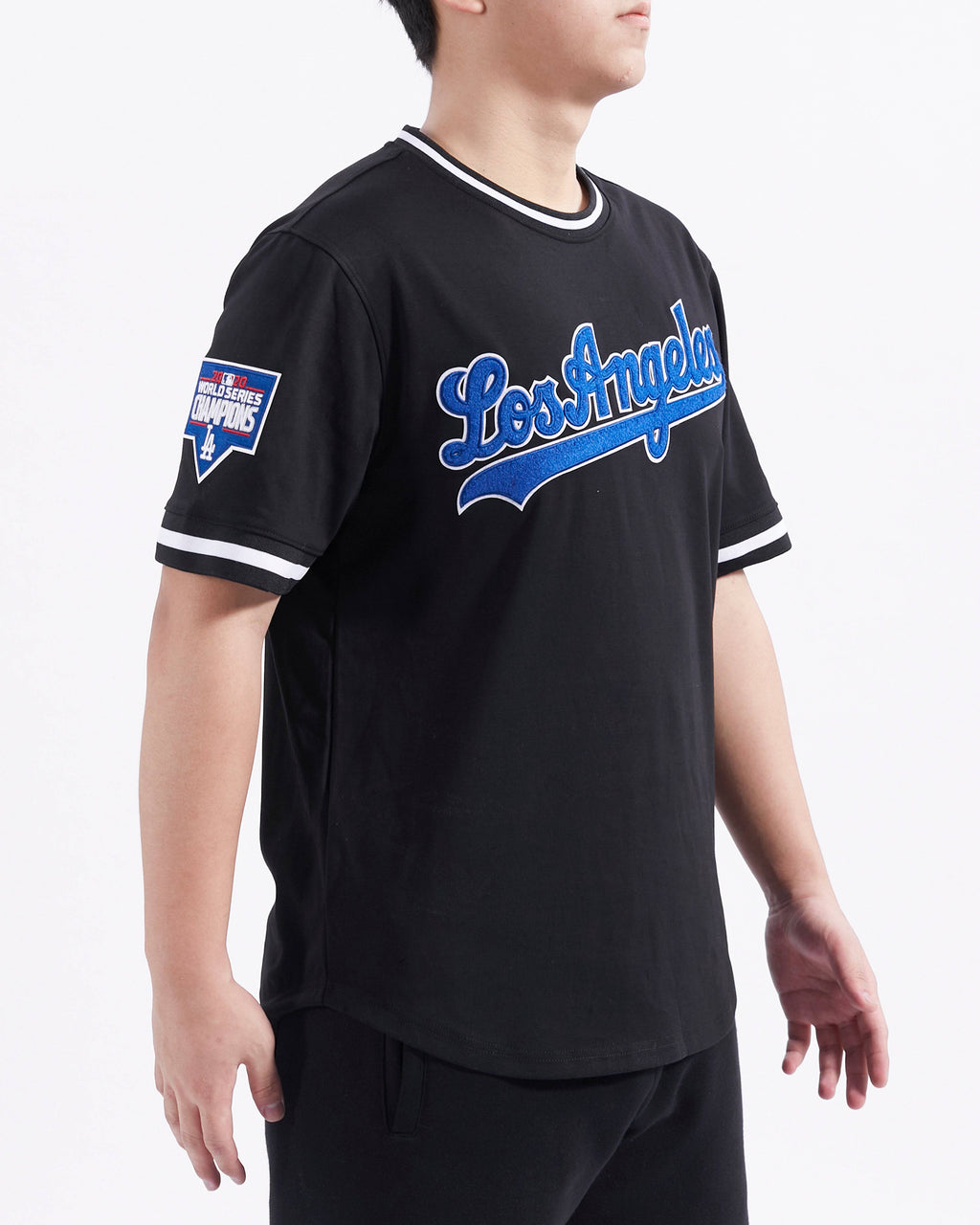 MLB LOS ANGELES DODGERS CLASSIC CHENILLE MEN'S S/S TEE (BLACK)