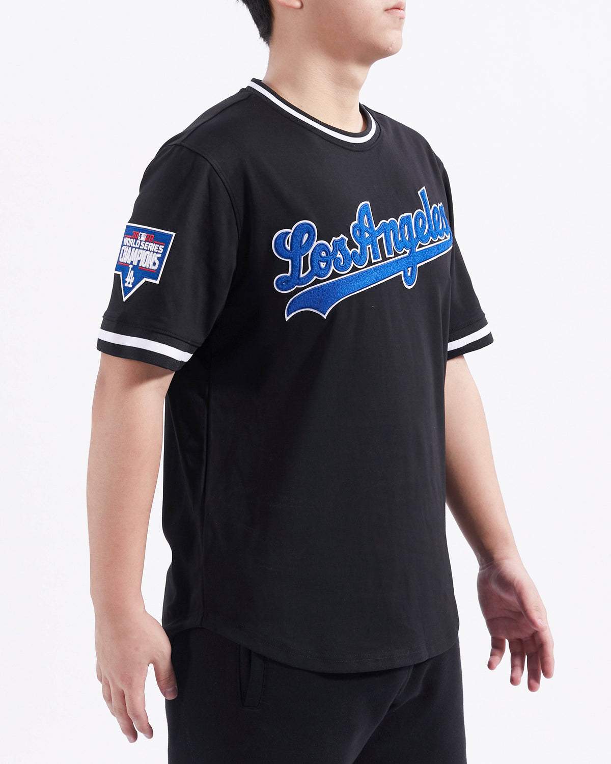 MLB LOS ANGELES DODGERS CLASSIC CHENILLE MEN'S S/S TEE (BLACK)