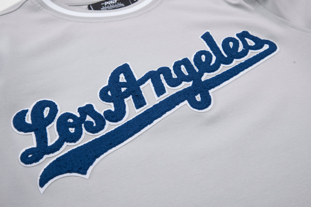 MLB LOS ANGELES DODGERS CLASSIC CHENILLE MEN'S S/S TEE (GRAY)