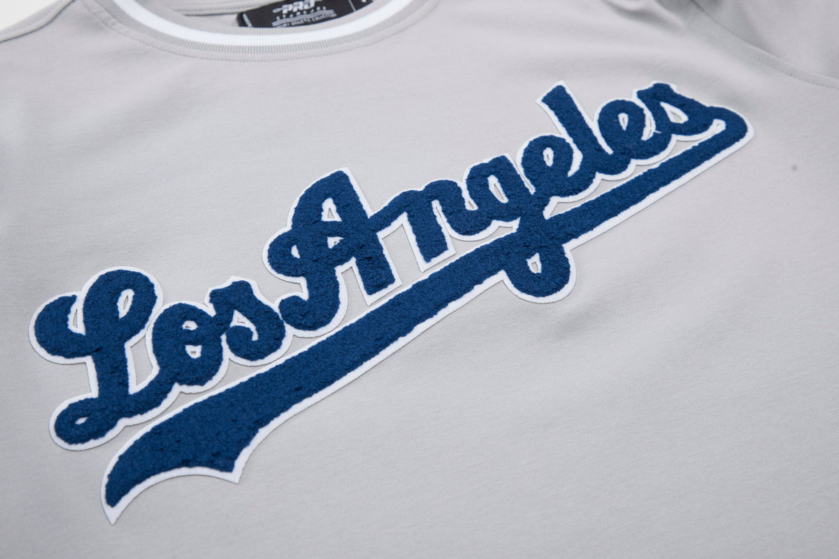 MLB LOS ANGELES DODGERS CLASSIC CHENILLE MEN'S S/S TEE (GRAY)