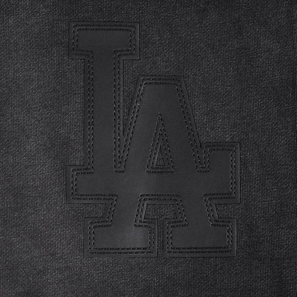 MLB LOS ANGELES DODGERS WASHED VANGUARD CAMISETA RELAJADA PARA HOMBRE CON LAVADO ENZIMÁTICO (NEGRO DECALCADO)