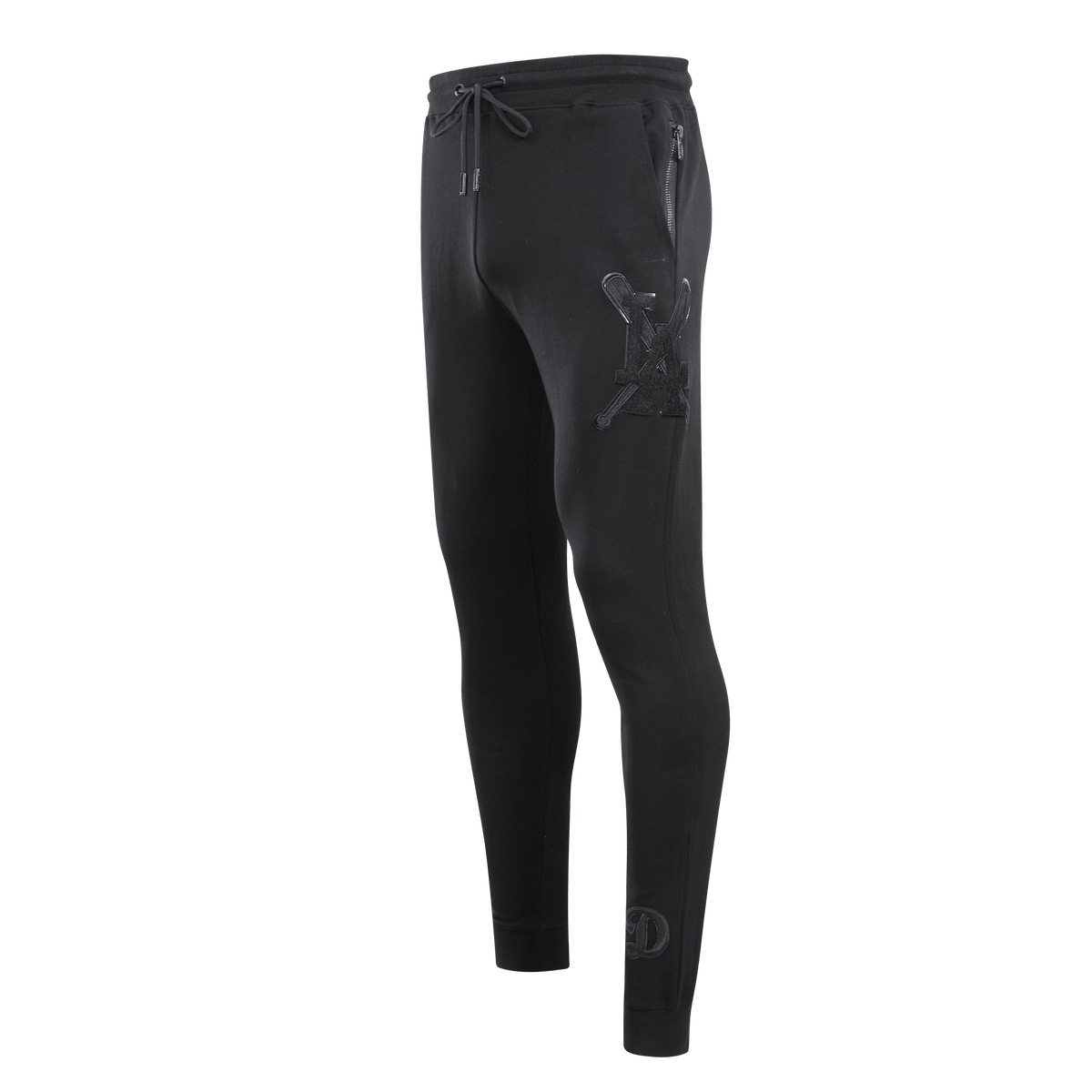 MLB LOS ANGELES DODGERS TRIPLE BLACK LOGO MEN'S JOGGER (BLACK)