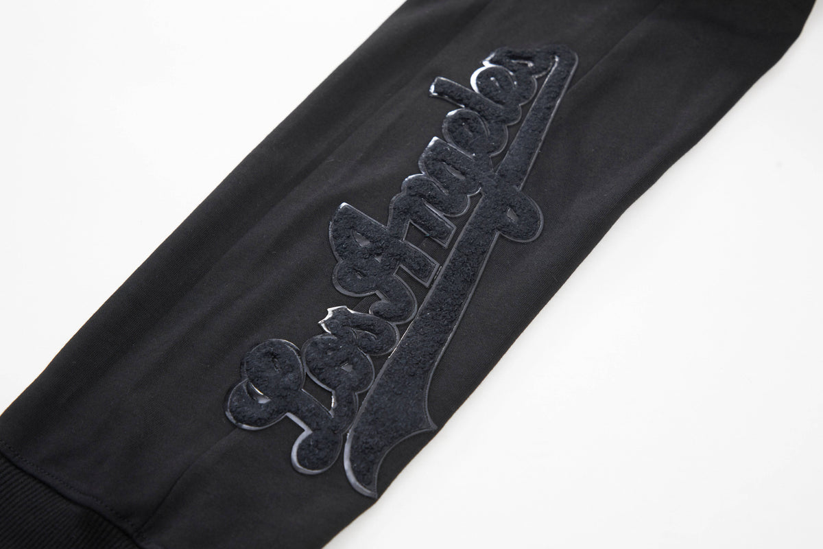 MLB LOS ANGELES DODGERS TRIPLE BLACK LOGO MEN'S JOGGER (BLACK)
