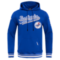 MLB LOS ANGELES DODGERS SCRIPT TAIL MEN'S RIB FLEECE PULLOVER HOODIE (DODGER BLUE)