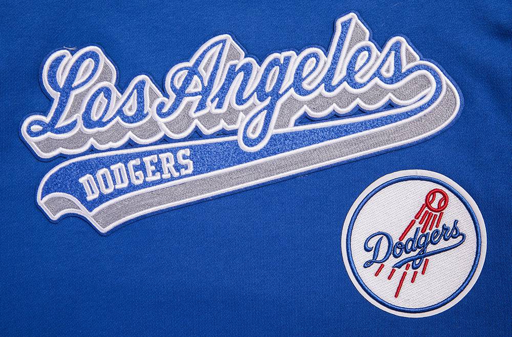 MLB LOS ANGELES DODGERS SCRIPT TAIL MEN'S RIB FLEECE PULLOVER HOODIE (DODGER BLUE)