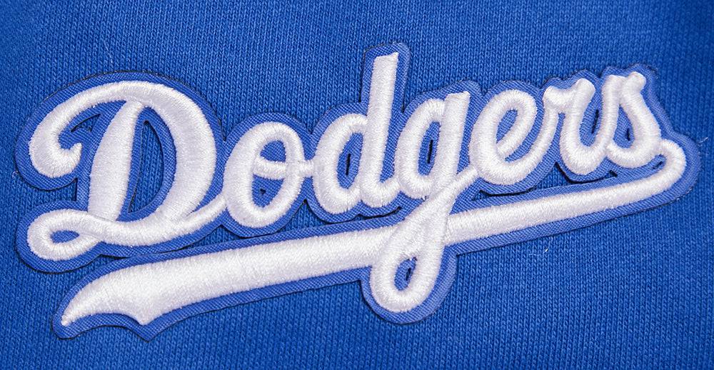 MLB LOS ANGELES DODGERS SCRIPT TAIL MEN'S RIB FLEECE PULLOVER HOODIE (DODGER BLUE)