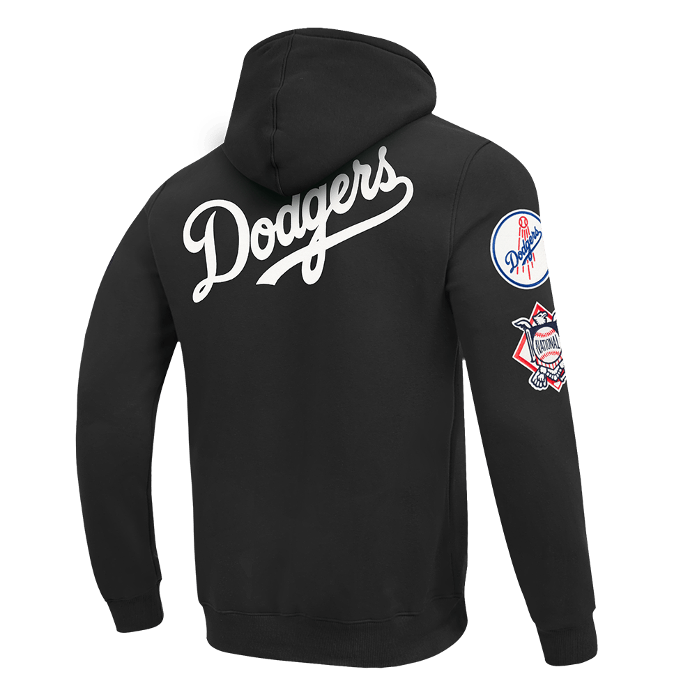 MLB LOS ANGELES DODGERS SUDADERA CON CAPUCHA FLC PO PARA HOMBRE MODERN ORIGINALS (NEGRA)