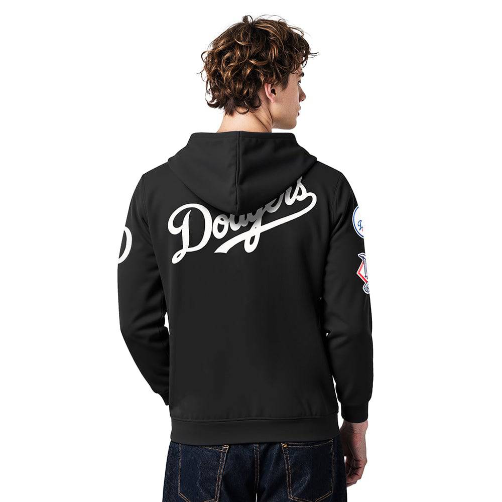 MLB LOS ANGELES DODGERS SUDADERA CON CAPUCHA FLC PO PARA HOMBRE MODERN ORIGINALS (NEGRA)