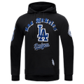 MLB LOS ANGELES DODGERS OLD ENGLISH MEN'S PULLOVER HOODIE (BLACK)