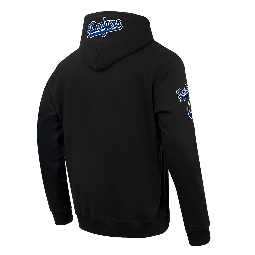 MLB LOS ANGELES DODGERS OLD ENGLISH MEN'S PULLOVER HOODIE (BLACK)