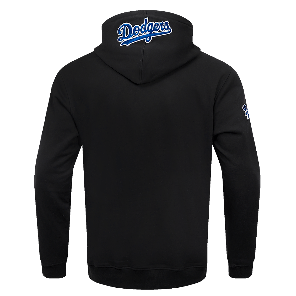 MLB LOS ANGELES DODGERS OLD ENGLISH MEN'S PULLOVER HOODIE (BLACK)