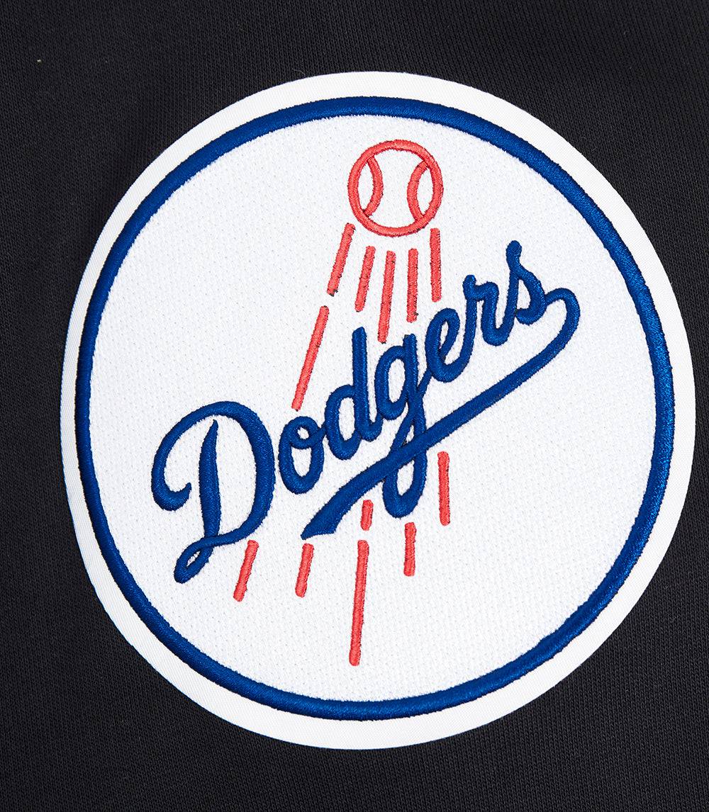 MLB LOS ANGELES DODGERS OLD ENGLISH MEN'S PULLOVER HOODIE (BLACK)