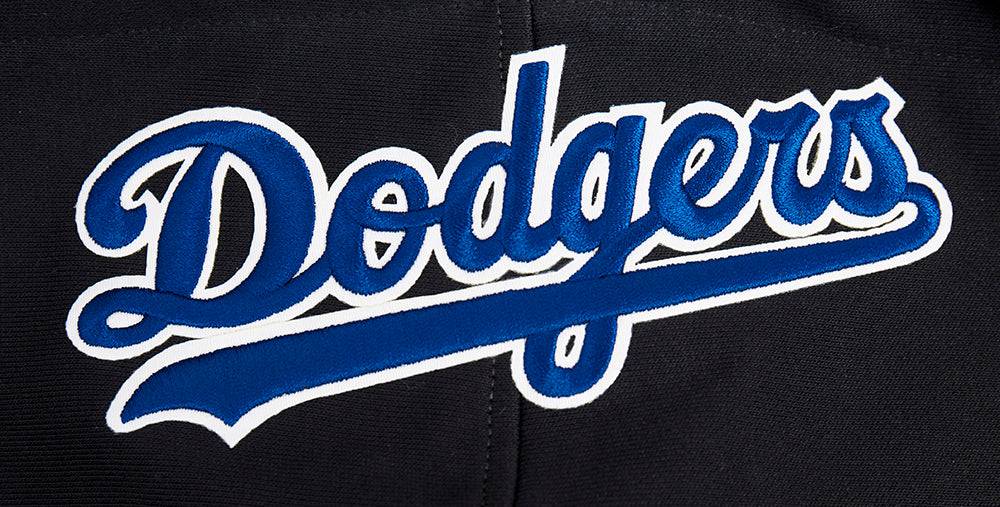 MLB LOS ANGELES DODGERS OLD ENGLISH MEN'S PULLOVER HOODIE (BLACK)