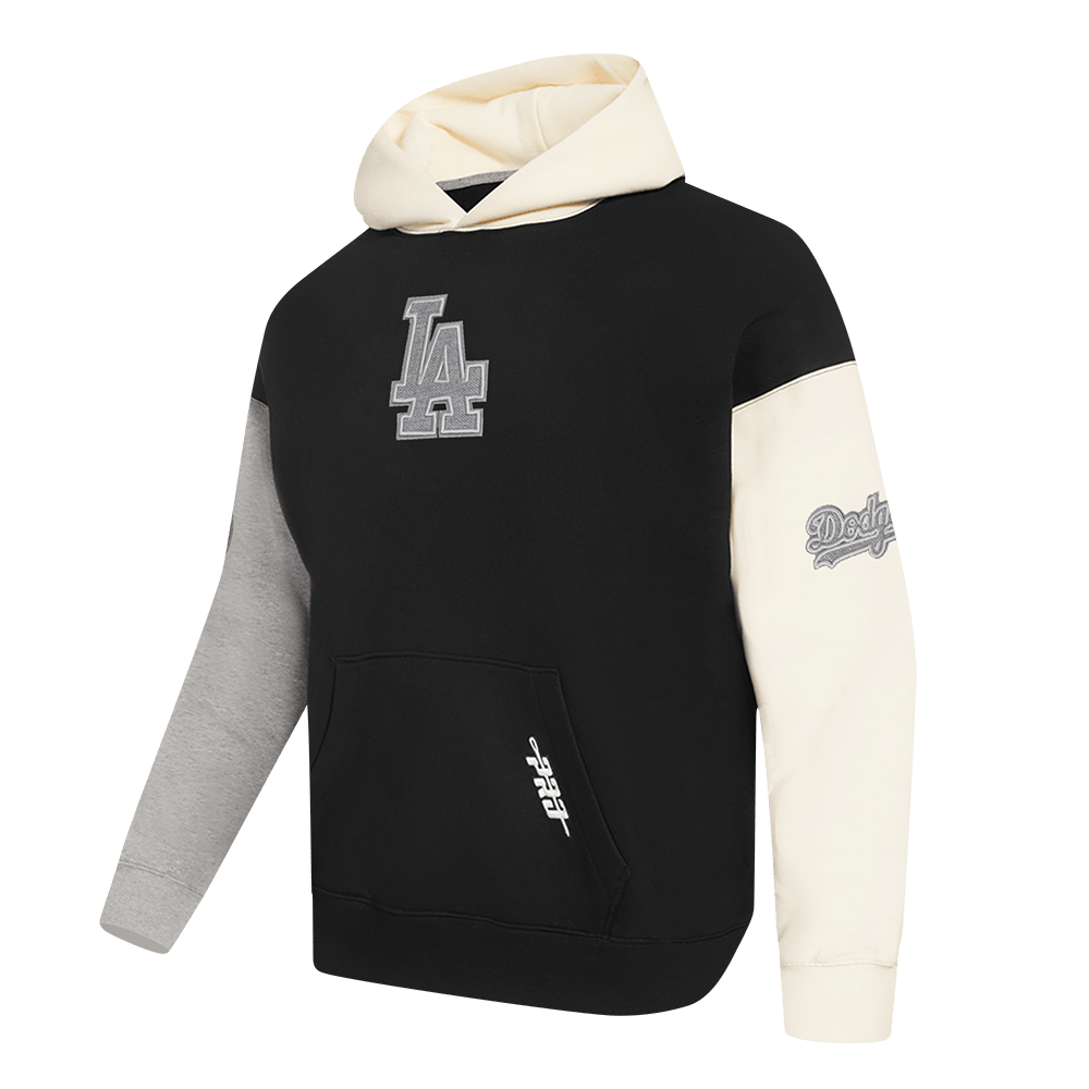 MLB LOS ANGELES DODGERS REVERSE FRENCH TERRY MEN'S COLORBLOCK FLEECE PULLOVER HOODIE