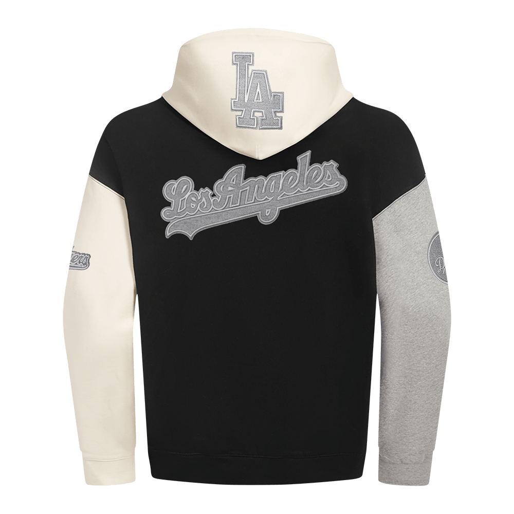 MLB LOS ANGELES DODGERS REVERSE FRENCH TERRY MEN'S COLORBLOCK FLEECE PULLOVER HOODIE