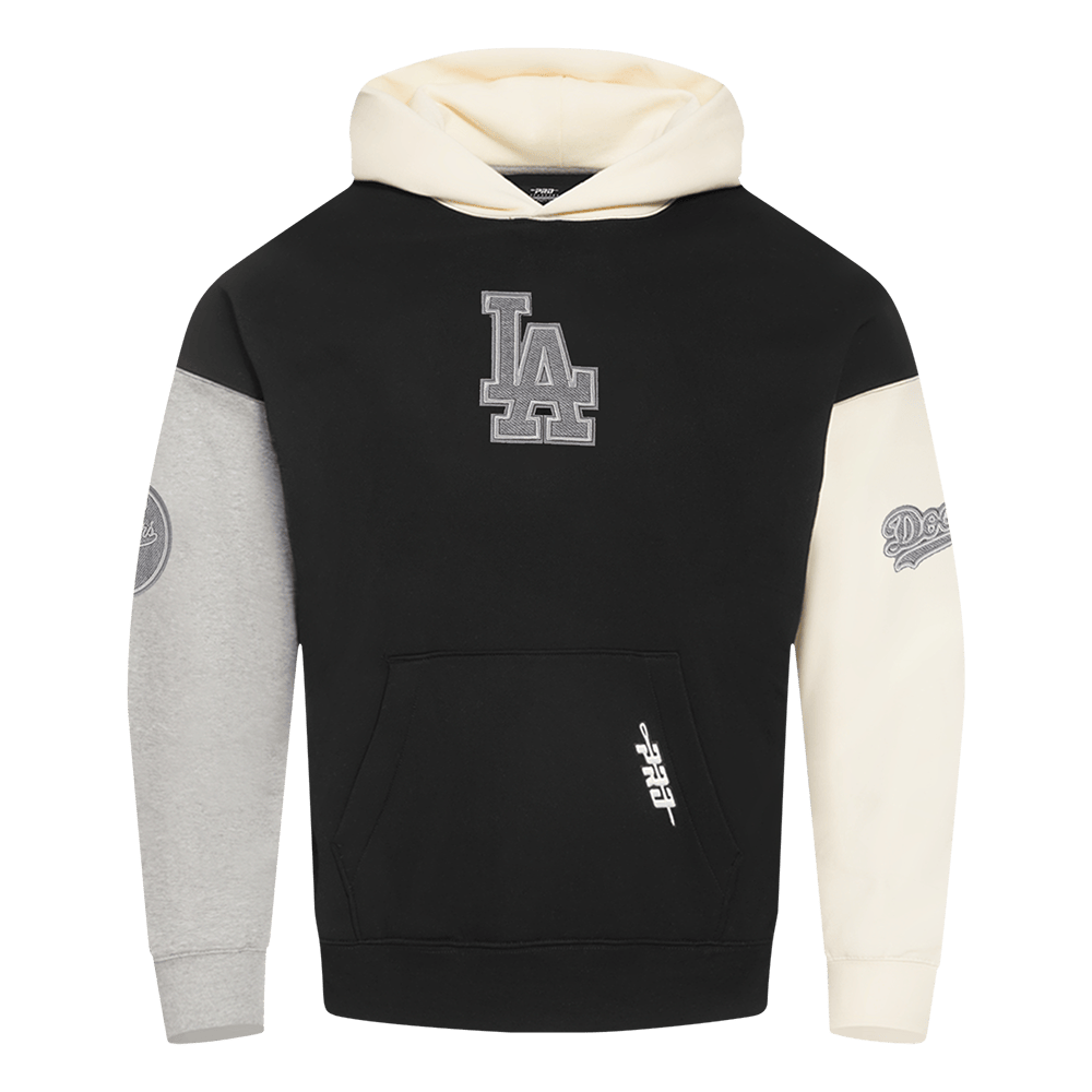 MLB LOS ANGELES DODGERS REVERSE FRENCH TERRY MEN'S COLORBLOCK FLEECE PULLOVER HOODIE