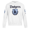 MLB LOS ANGELES DODGERS COUNTRY CLUB MEN'S DROP SHOULDER FLEECE CREWNECK (WHITE)
