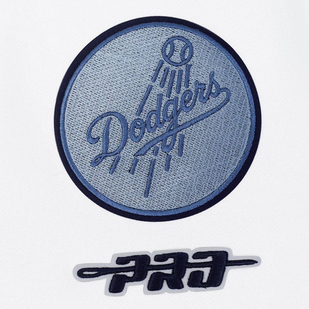 MLB LOS ANGELES DODGERS COUNTRY CLUB MEN'S DROP SHOULDER FLEECE CREWNECK (WHITE)