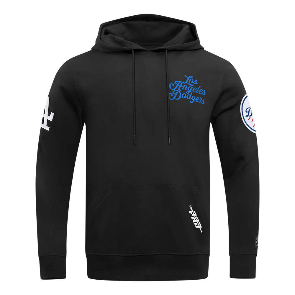 MLB LOS ANGELES DODGERS SOUVENIR MEN'S FLEECE PULLOVER HOODIE (BLACK)