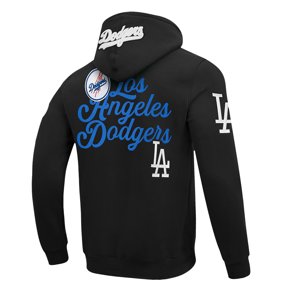 MLB LOS ANGELES DODGERS SOUVENIR MEN'S FLEECE PULLOVER HOODIE (BLACK)