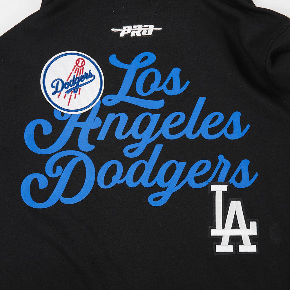 MLB LOS ANGELES DODGERS SOUVENIR MEN'S FLEECE PULLOVER HOODIE (BLACK)