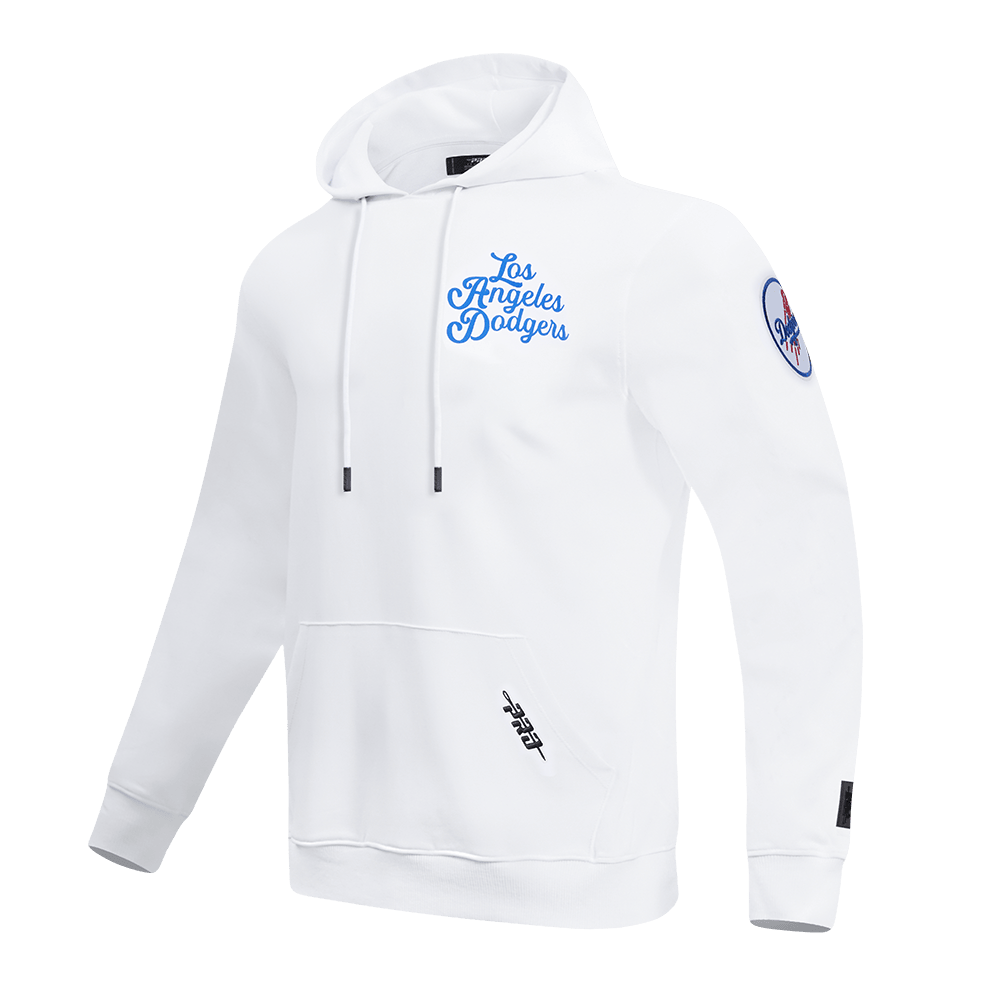 MLB LOS ANGELES DODGERS SOUVENIR MEN'S FLEECE PULLOVER HOODIE (WHITE)