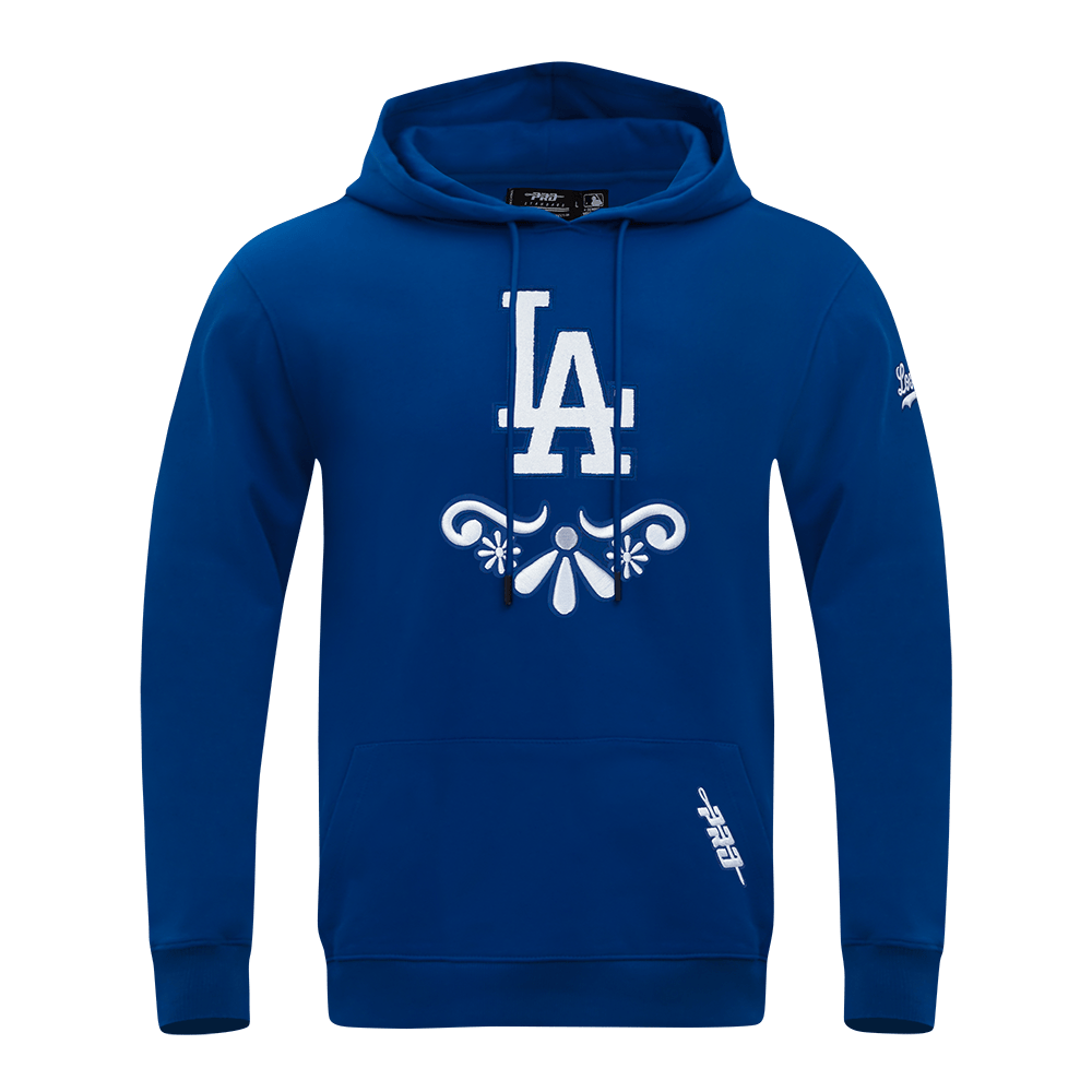 MLB LOS ANGELES DODGERS SUGAR SKULL MEN'S FLEECE PULLOVER HOODIE (DODGER BLUE)