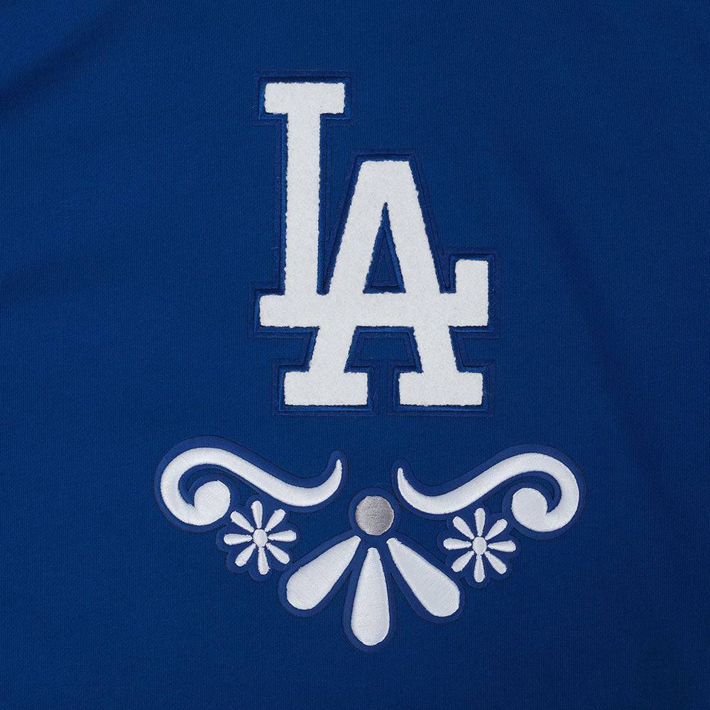 MLB LOS ANGELES DODGERS SUGAR SKULL MEN'S FLEECE PULLOVER HOODIE (DODGER BLUE)
