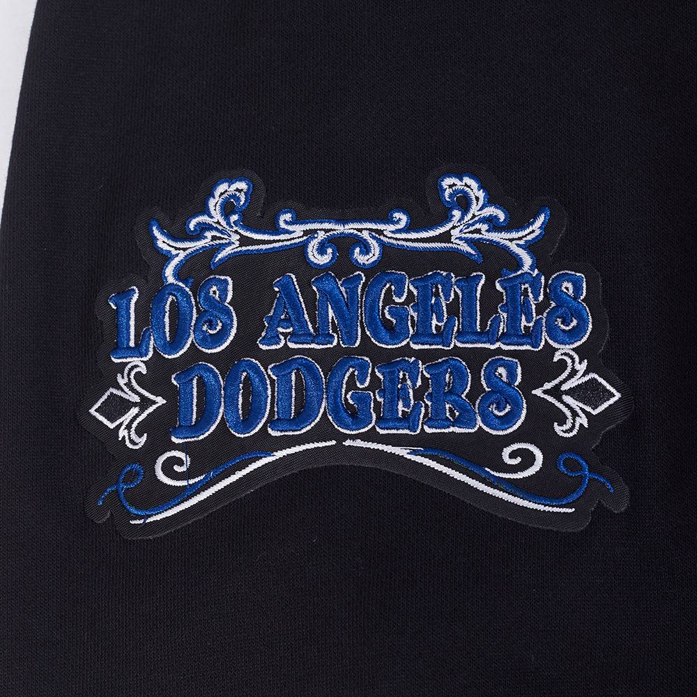 MLB LOS ANGELES DODGERS REBEL ATHLETICS MEN'S FLC PO HOODIE (BLACK)