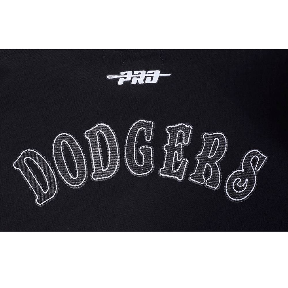 MLB LOS ANGELES DODGERS REBEL ATHLETICS MEN'S FLC PO HOODIE (BLACK)