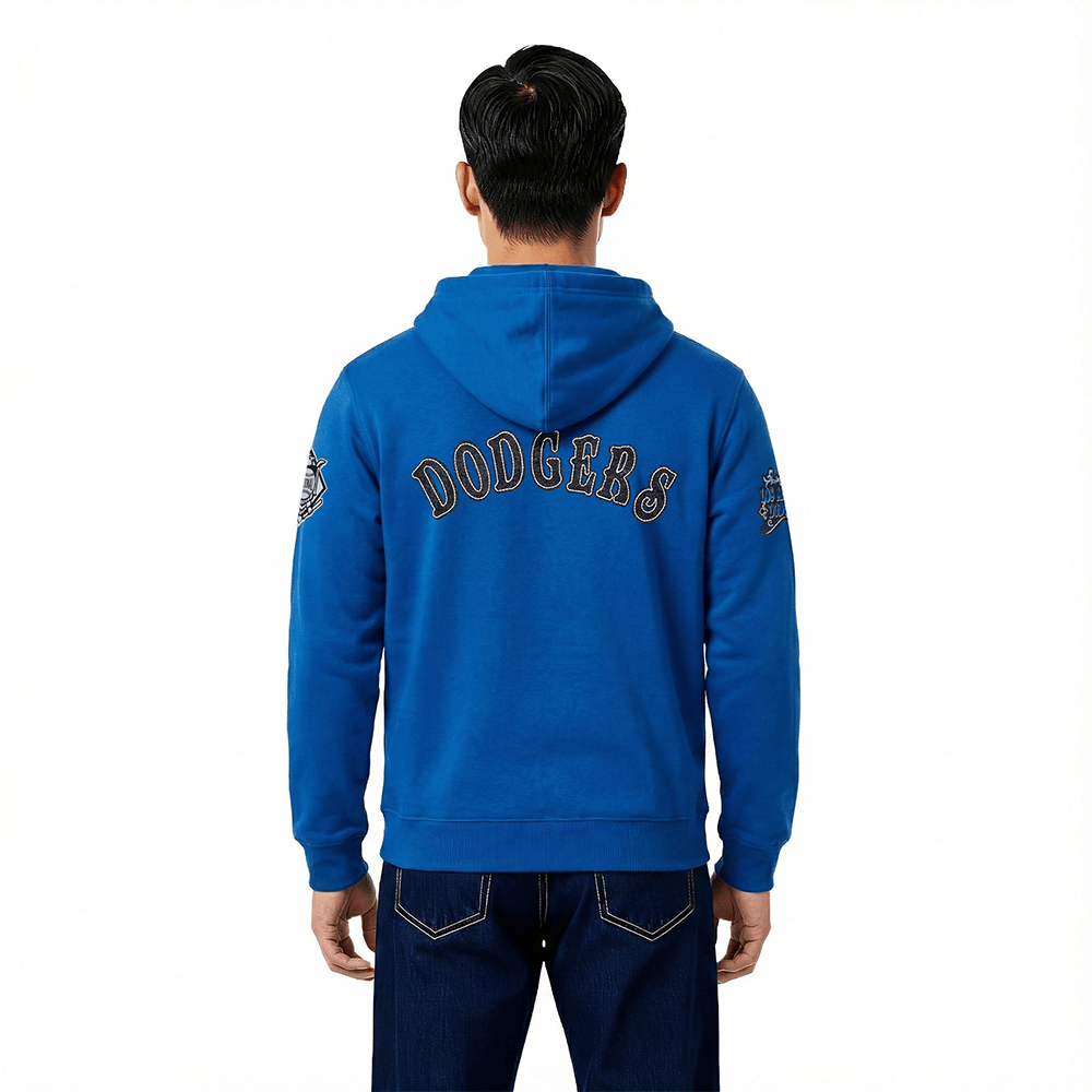 MLB LOS ANGELES DODGERS REBEL ATHLETICS MEN'S FLC PO HOODIE (DODGER BLUE)
