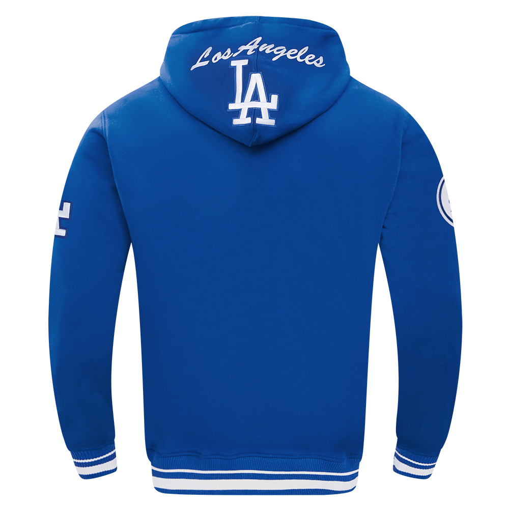 MLB LOS ANGELES DODGERS TEAM BADGE MEN'S RIB PO HOODIE (DODGER BLUE)