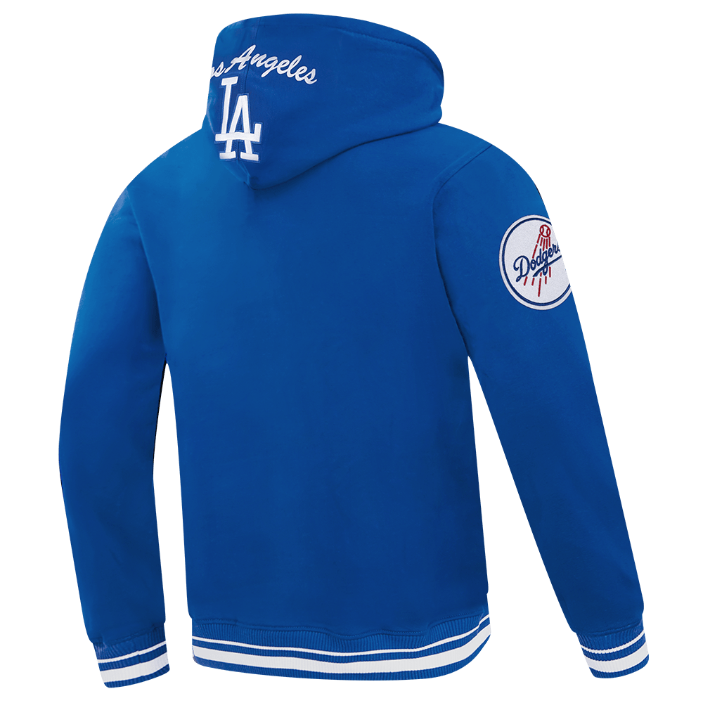 MLB LOS ANGELES DODGERS TEAM BADGE MEN'S RIB PO HOODIE (DODGER BLUE)