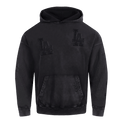 MLB LOS ANGELES DODGERS WASHED VANGUARD PARA HOMBRE LAVADO CON ENZIMAS HOMBROS CAÍDOS (NEGRO LAVADO)